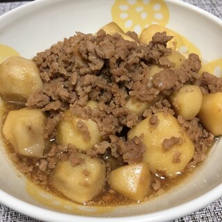 簡単♩ひき肉と里芋の煮物♩